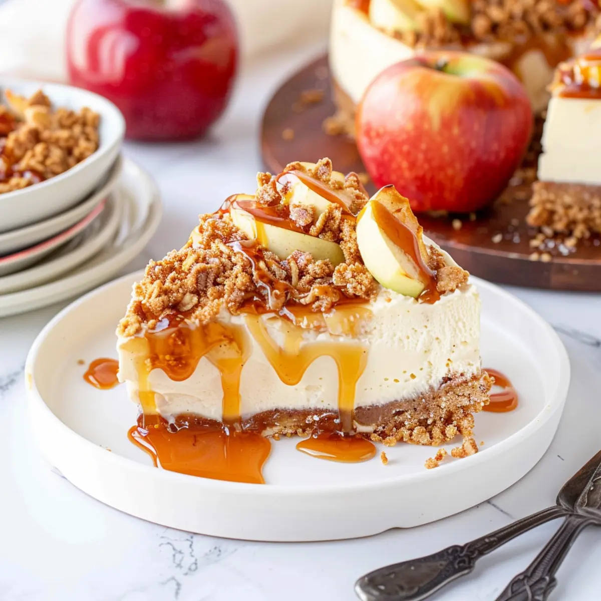 Apple Crisp Cheesecake nmwphh