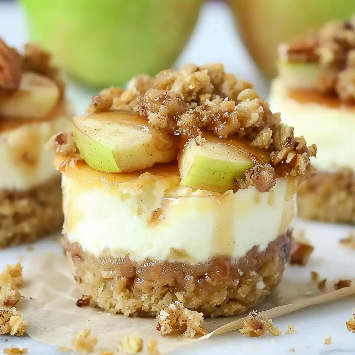 Apple Crisp Mini Cheesecakes inkrth