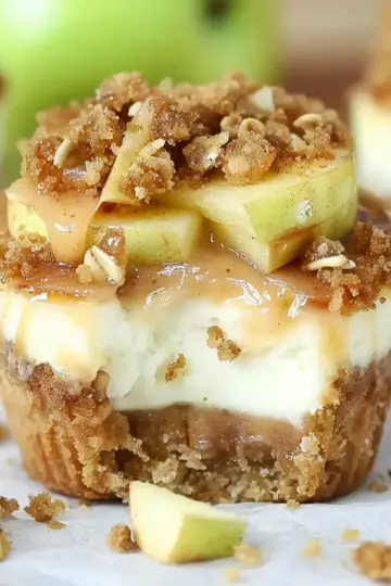 Apple Crisp Mini Cheesecakes