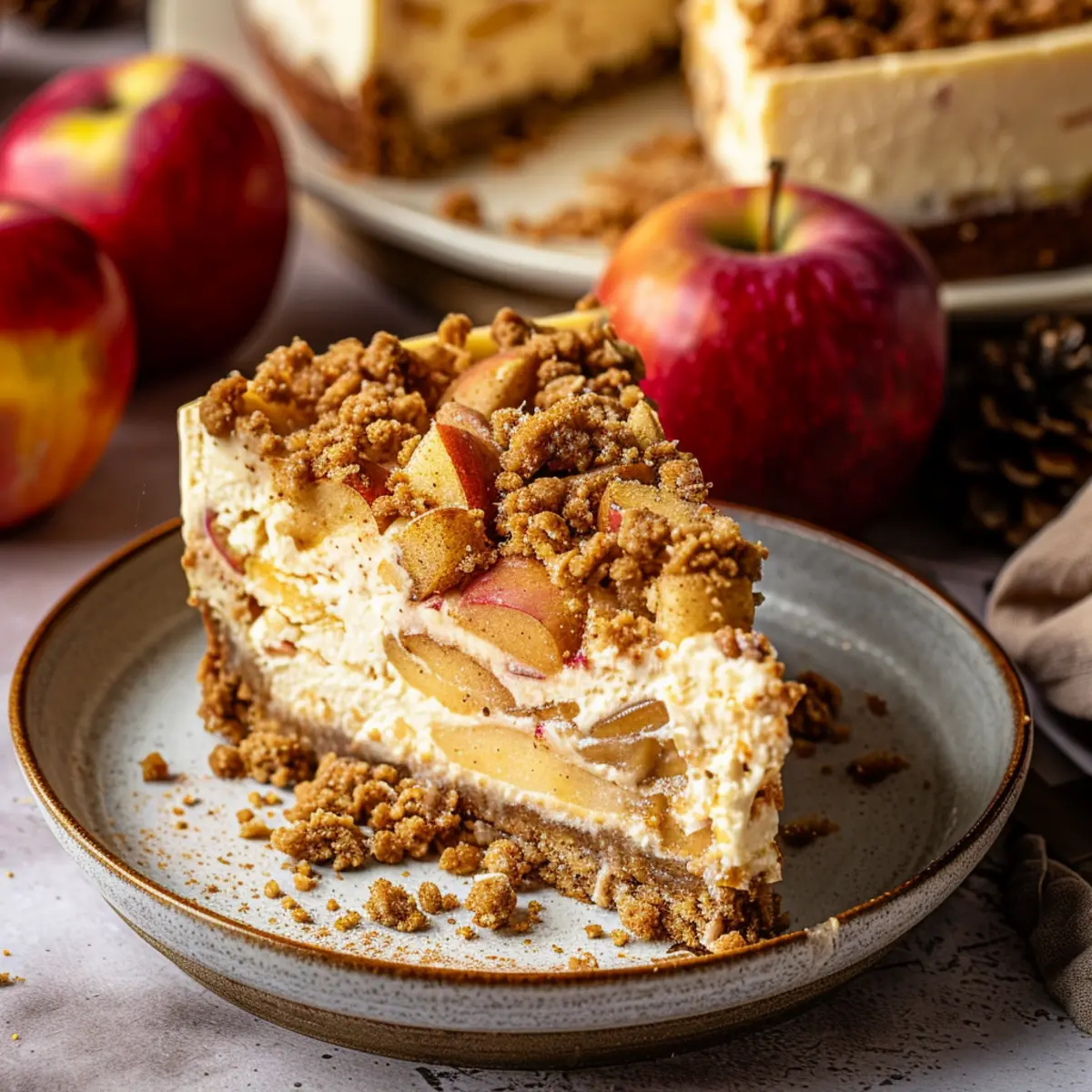 Apple Crumble Cheesecake sakaee
