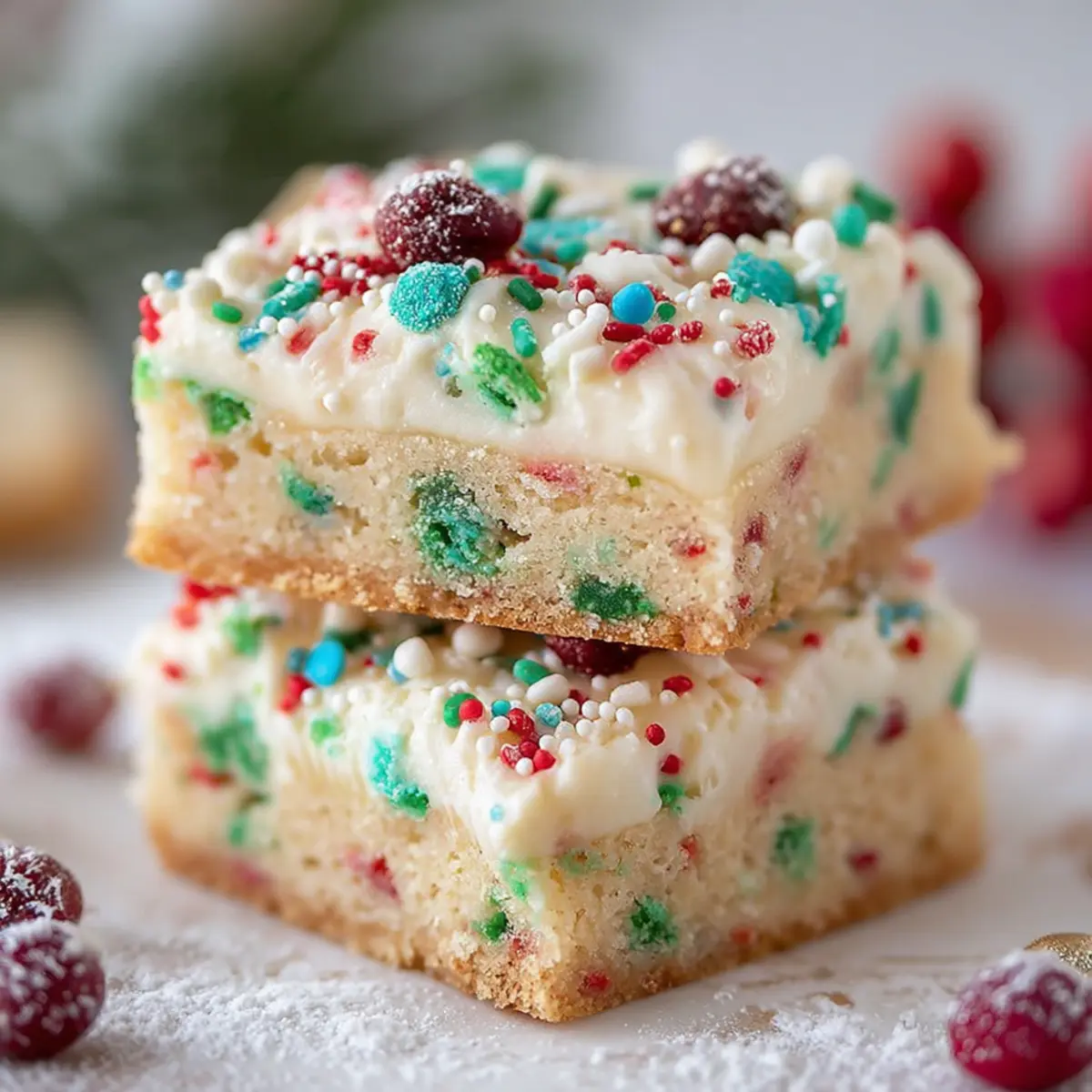 CHRISTMAS SUGAR COOKIE BARS hsgkdl