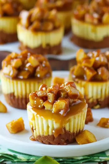 Caramel Apple Mini Cheesecakes