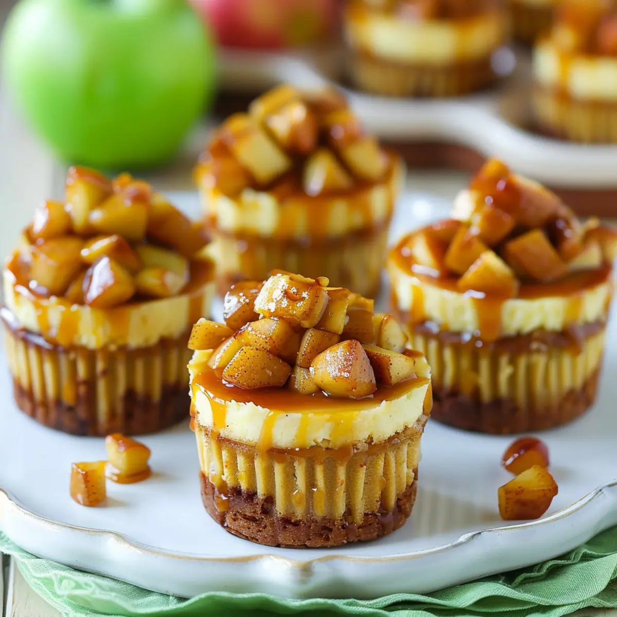 Caramel Apple Mini Cheesecakes zdbcfa