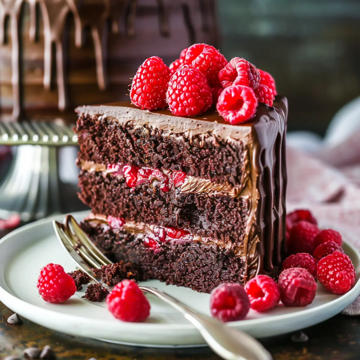 Chocolate Raspberry Layer Cake Recipe lcs5yr