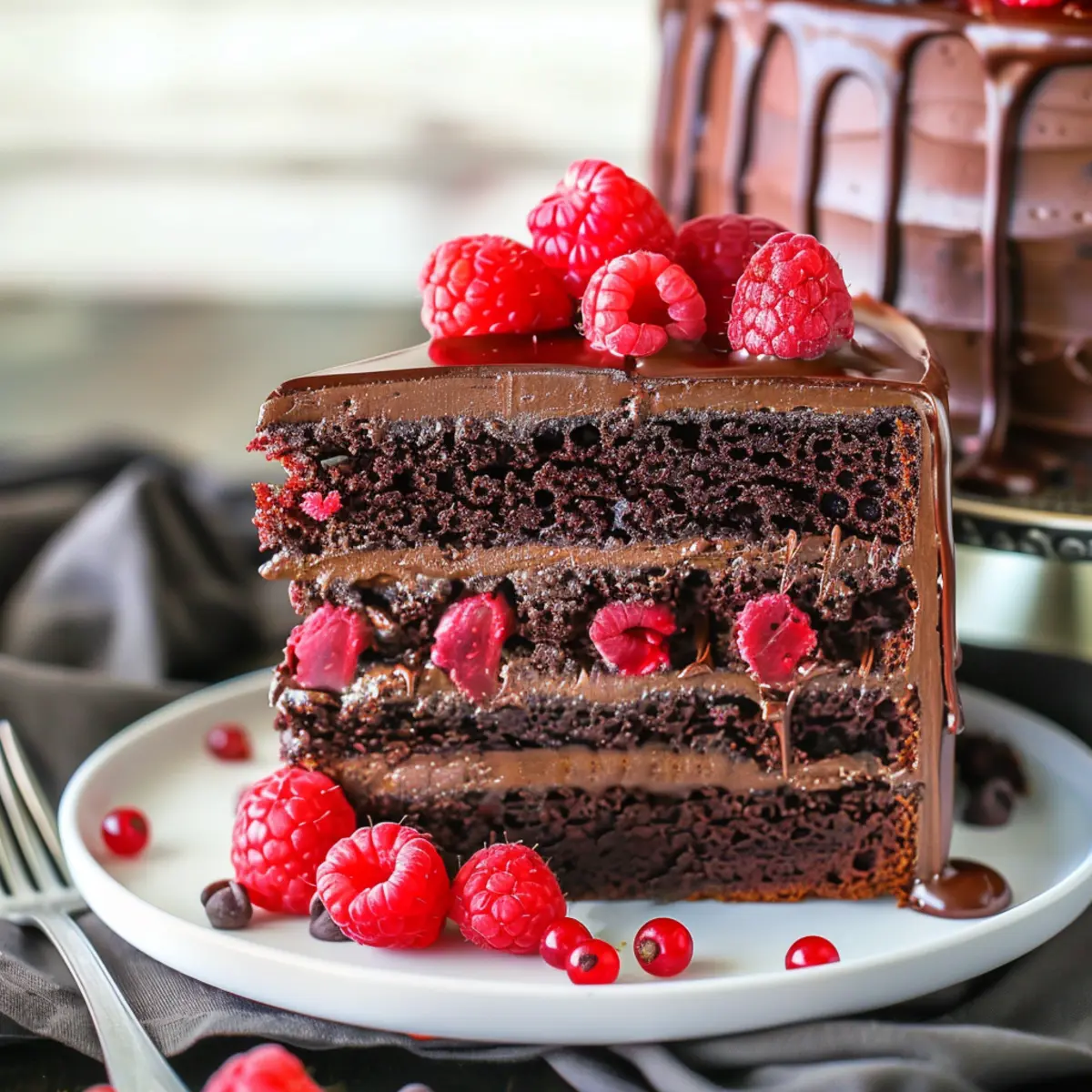Chocolate Raspberry Layer Cake Recipe z8bl1r
