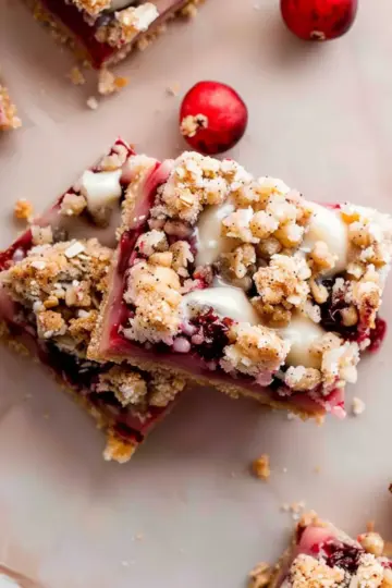 Cranberry Crumble Pie Bars