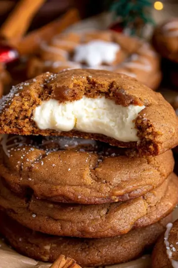 Gingerbread Cheesecake Cookies