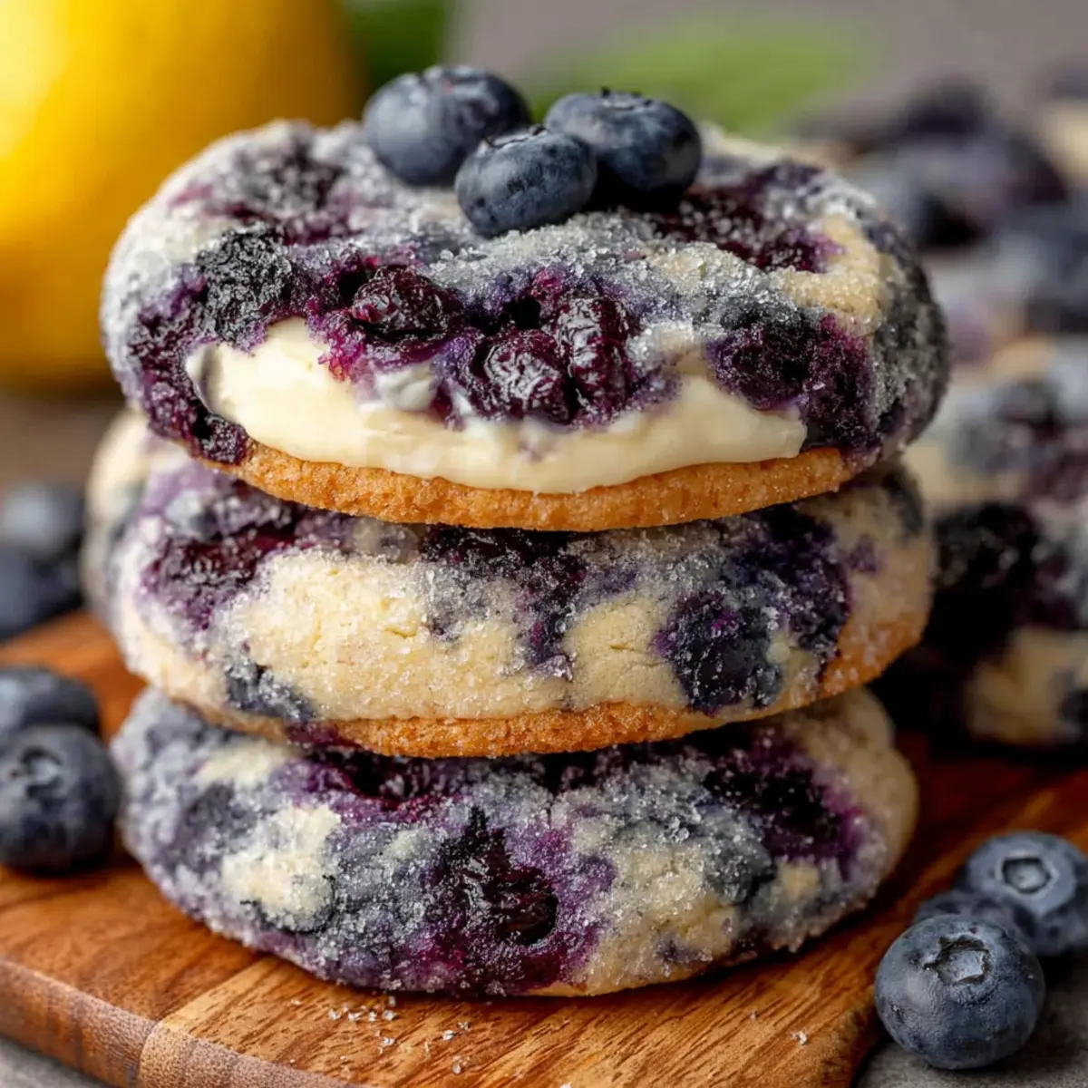 Lemon Blueberry Cheesecake Cookies