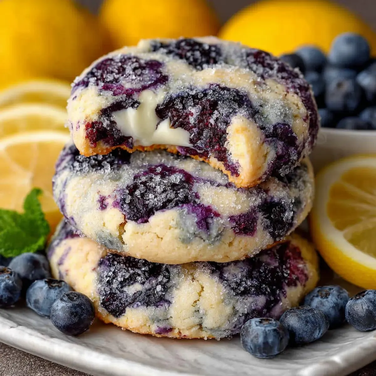 Lemon Blueberry Cheesecake Cookies ngpajz