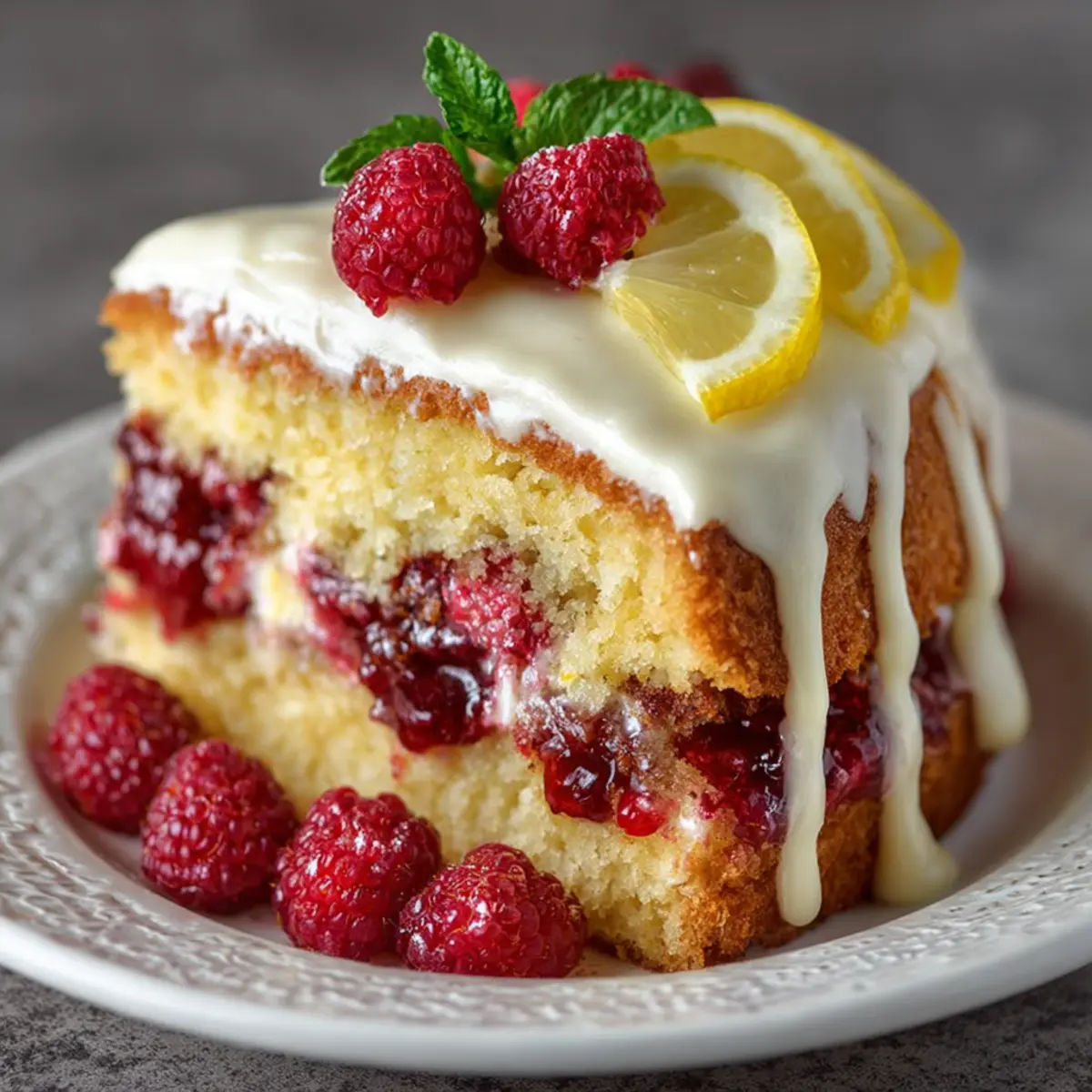 Lemon Raspberry Cake ybvyoo
