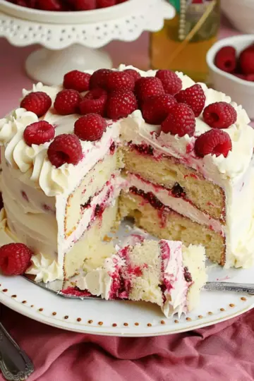 White Chocolate Raspberry Dream Cake