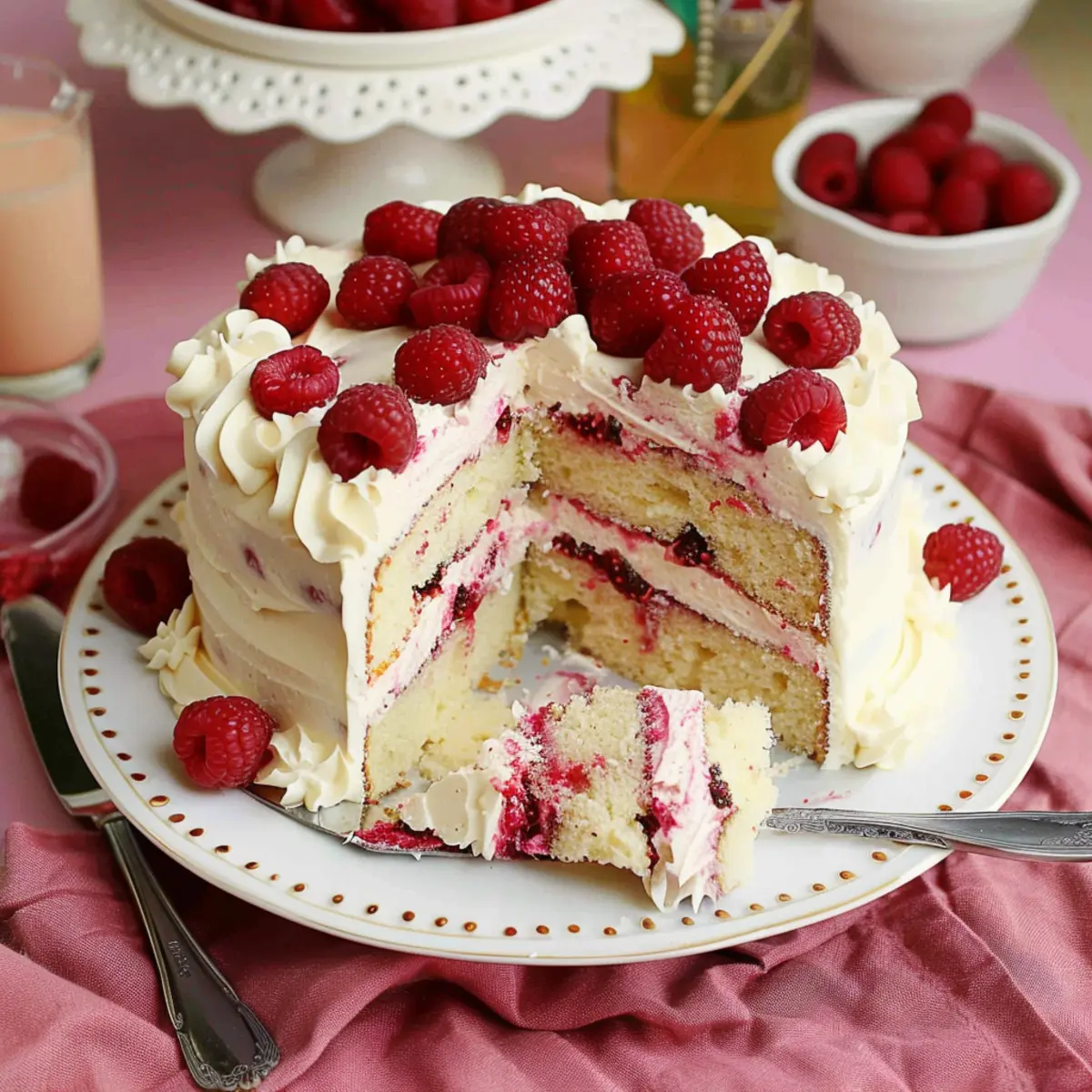 White Chocolate Raspberry Dream Cake