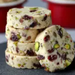 cranberry pistachio shortbread cookies