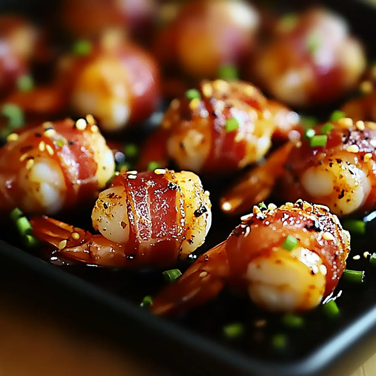 Bacon‑Wrapped Shrimp