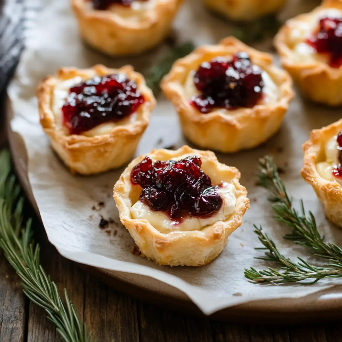 Baked Cranberry Brie Bites