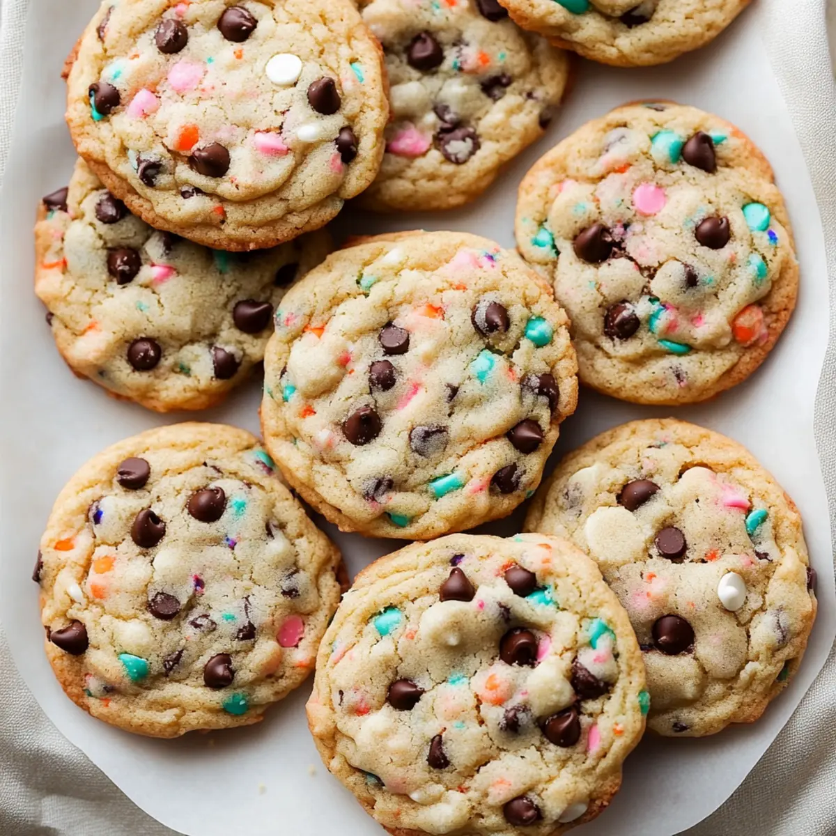 Cake Batter Chocolate Chip Cookies oiir1r