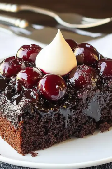 Chocolate Cherry Upside Down Cake qlsuqy