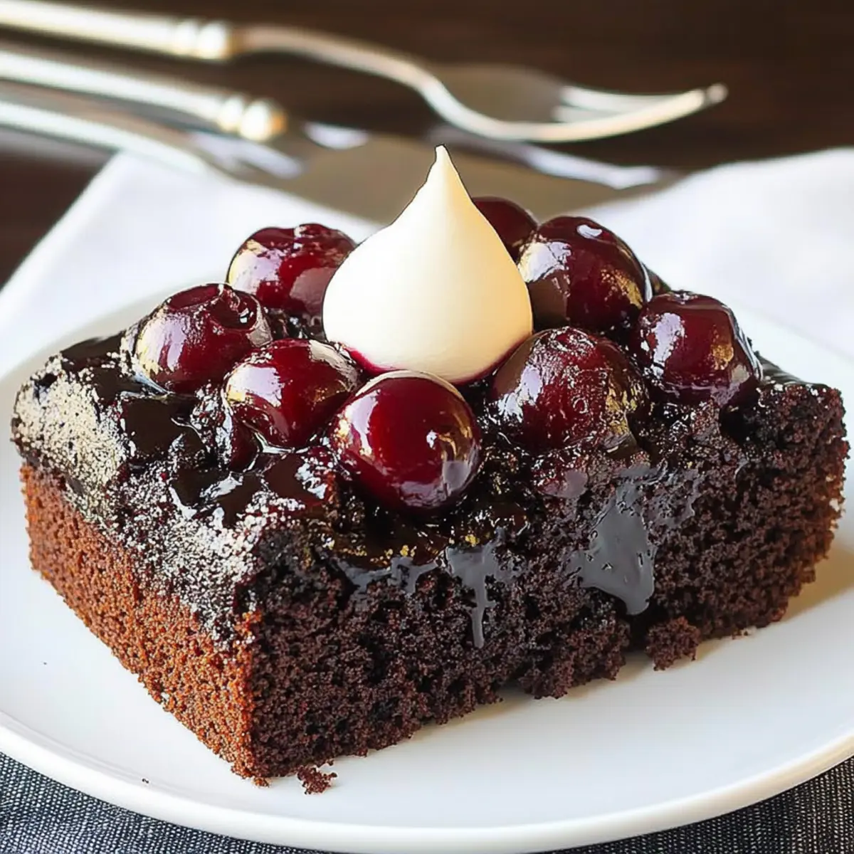 Chocolate Cherry Upside Down Cake 4 Chocolate Cherry Upside Down Cake