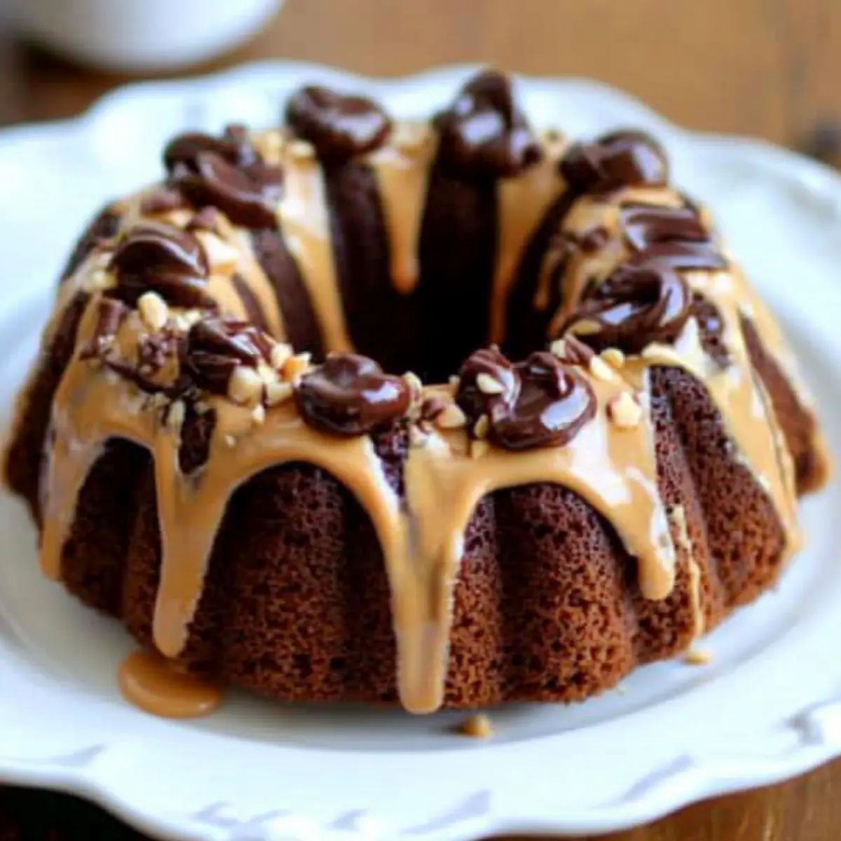 Chocolate Peanut Butter Bundt Cakes i4htvr
