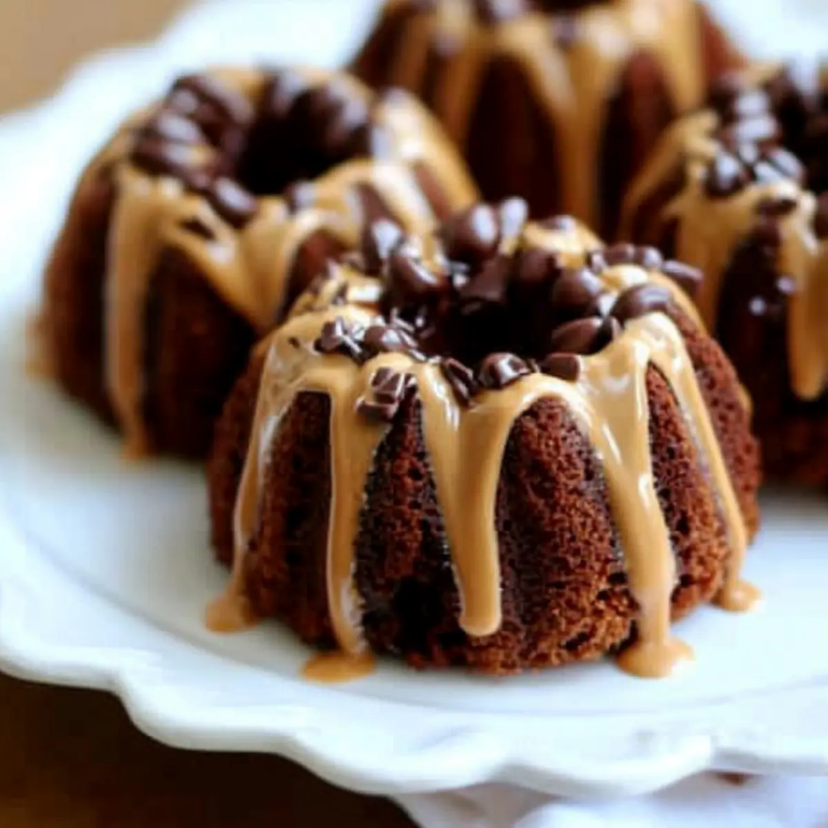 Chocolate Peanut Butter Bundt Cakes 4 Chocolate Peanut Butter Bundt Cakes