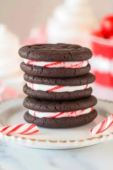 Chocolate Peppermint Sandwich Cookies