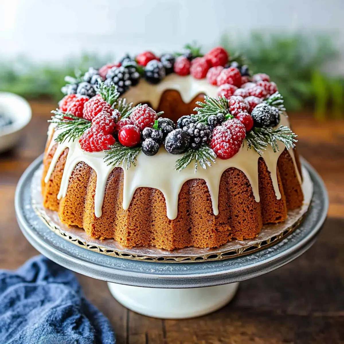 Christmas Wreath Bundt Cake akaqs7