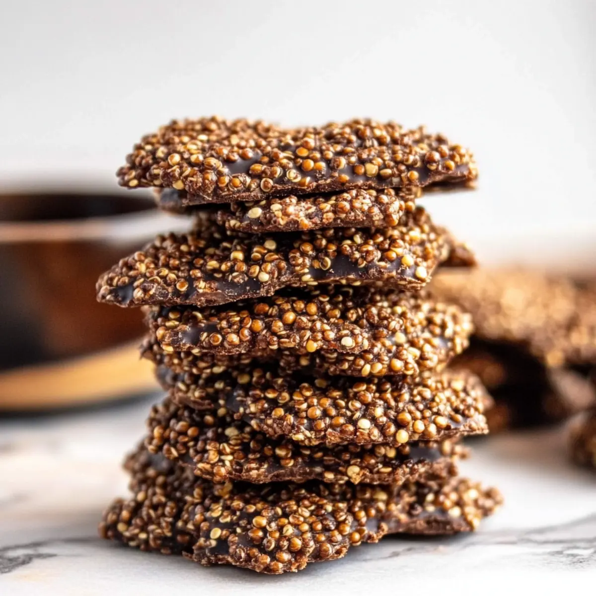 Crunchy Chocolate Quinoa Crisps iyhovr
