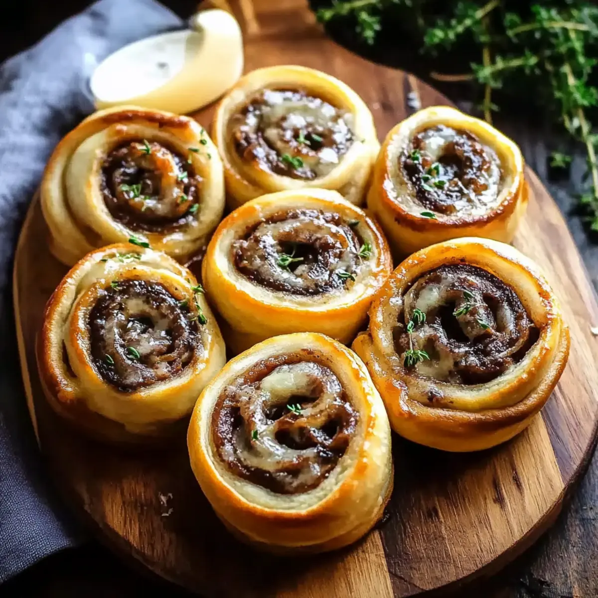 French Dip Pinwheels