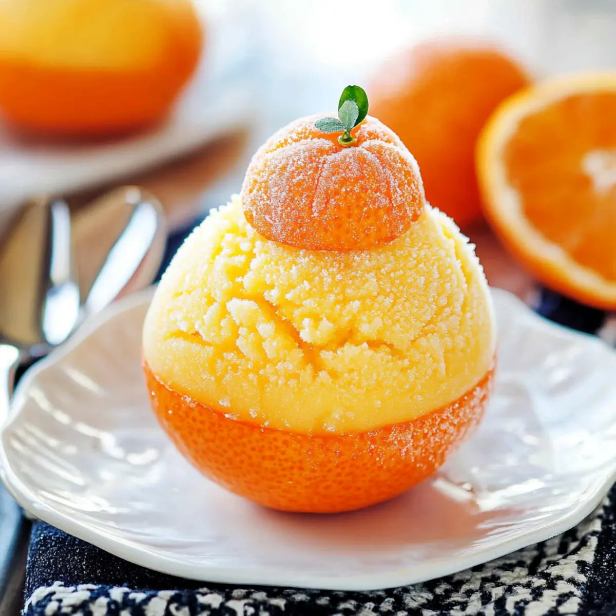 Frozen Clementine Sorbet