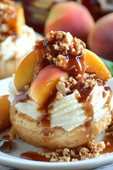 Grilled Peach Pound‑Cake Sundaes