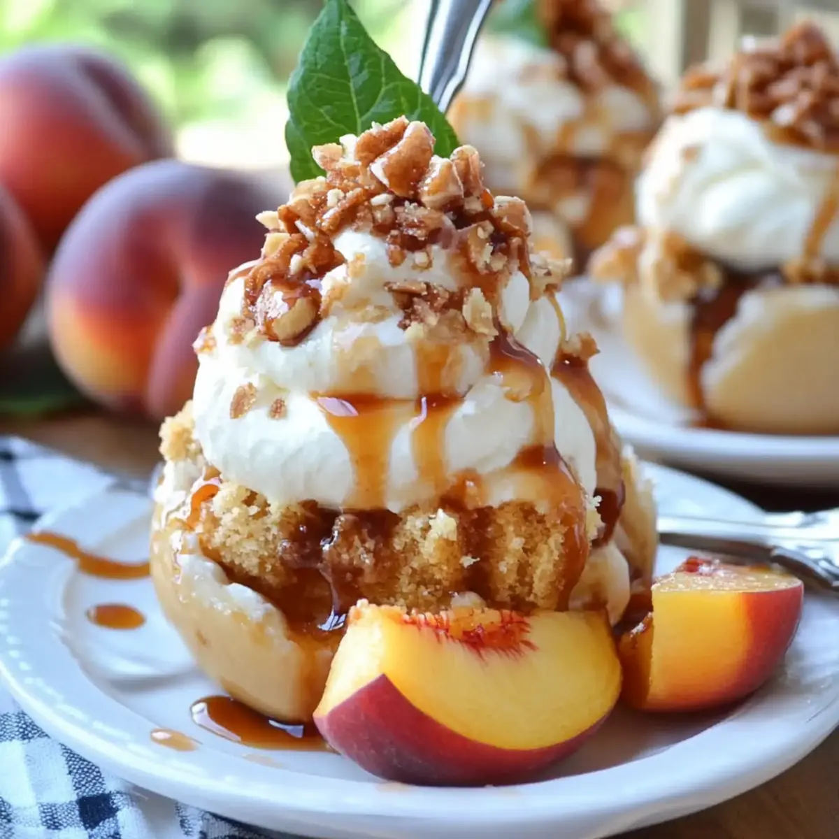 Grilled Peach Pound Cake Sundaes q6flej