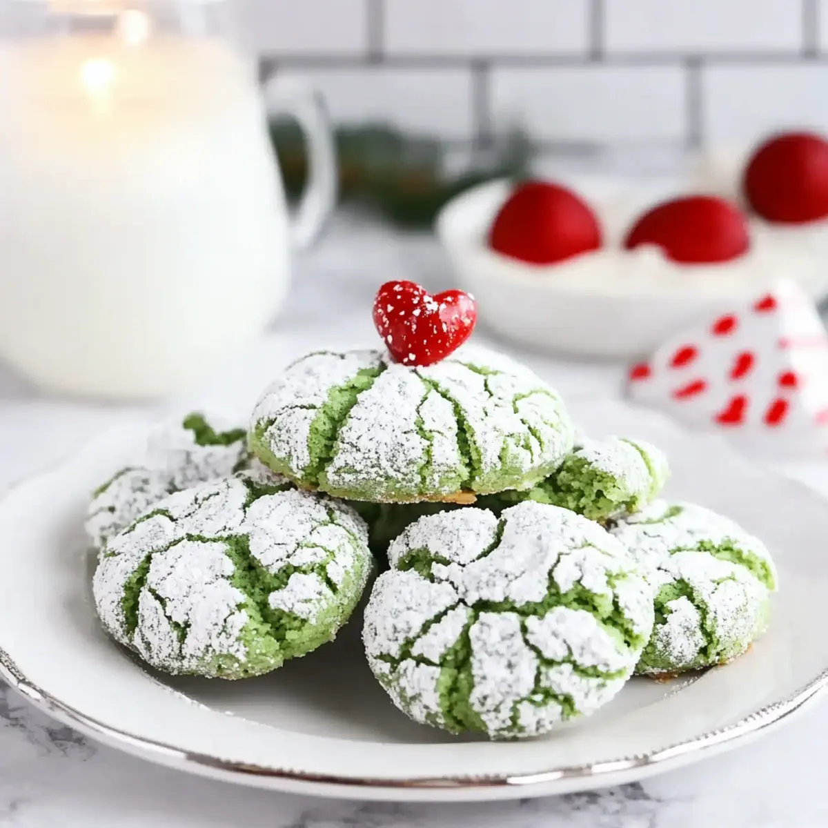 Homemade Grinch Crinkle Cookies cgwchl