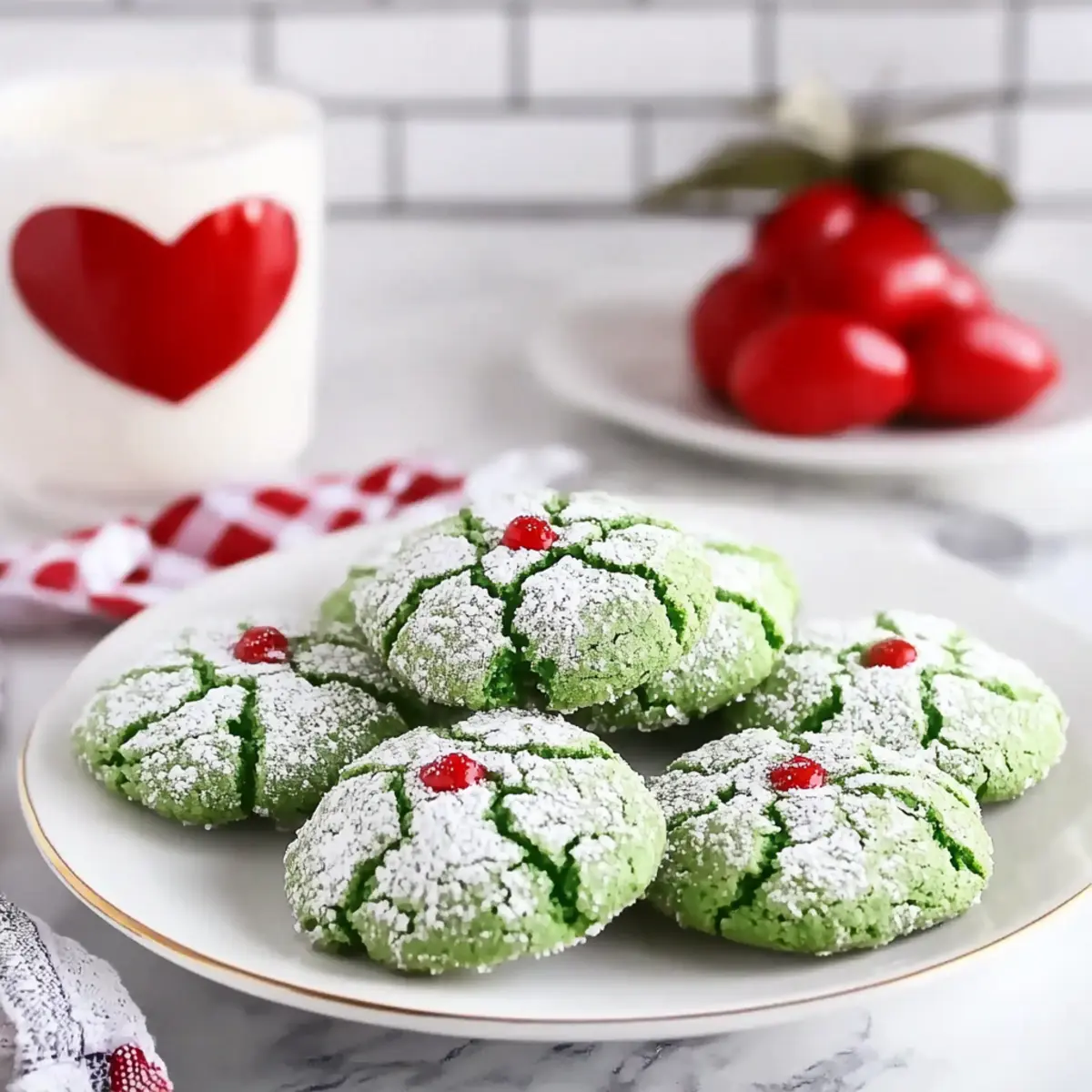 Homemade Grinch Crinkle Cookies dkcacp