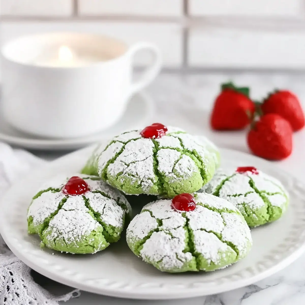 Homemade Grinch Crinkle Cookies v6ytwl