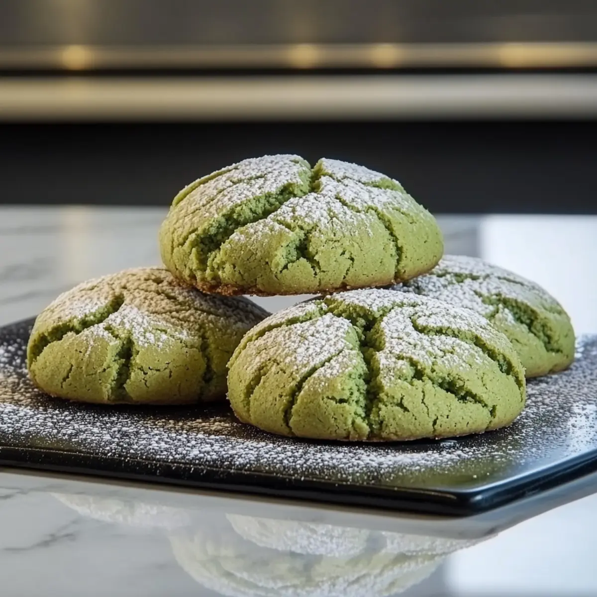 Matcha Crinkle Cookies jhu6ni