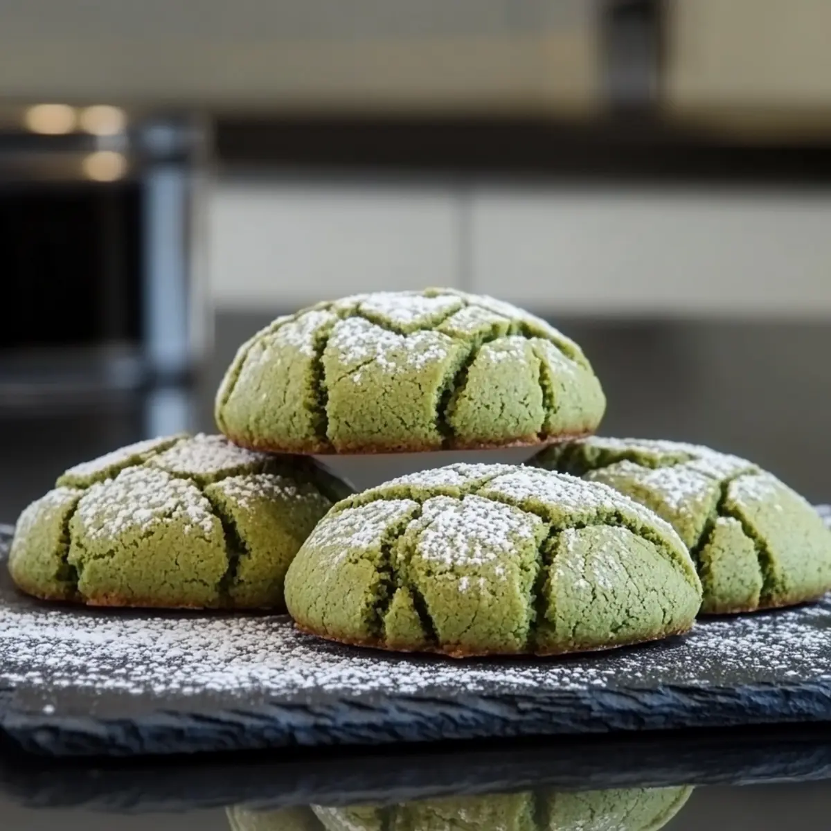 Matcha Crinkle Cookies kgwyhs