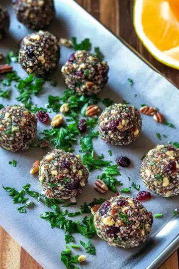 Mini Cranberry Pecan Goat Cheese Balls