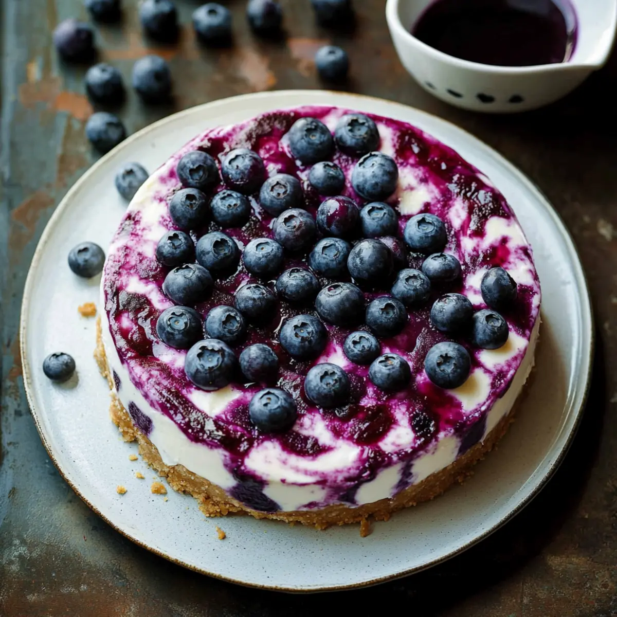 No-Bake Blueberry Cheesecake