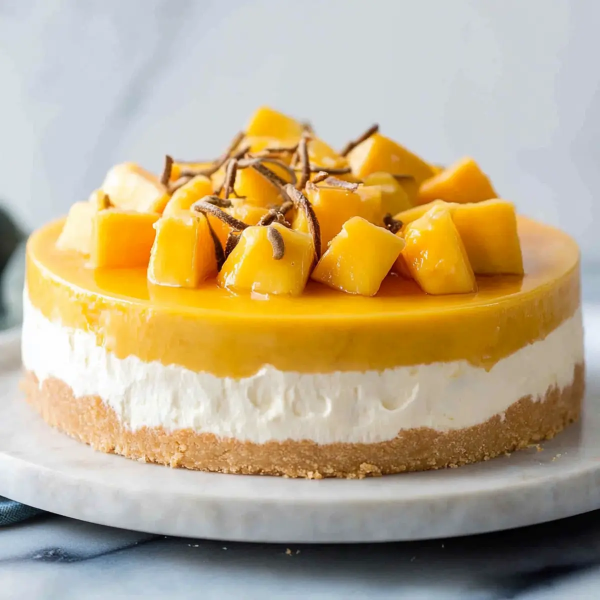 No Bake Mango Cheesecake hwah3t
