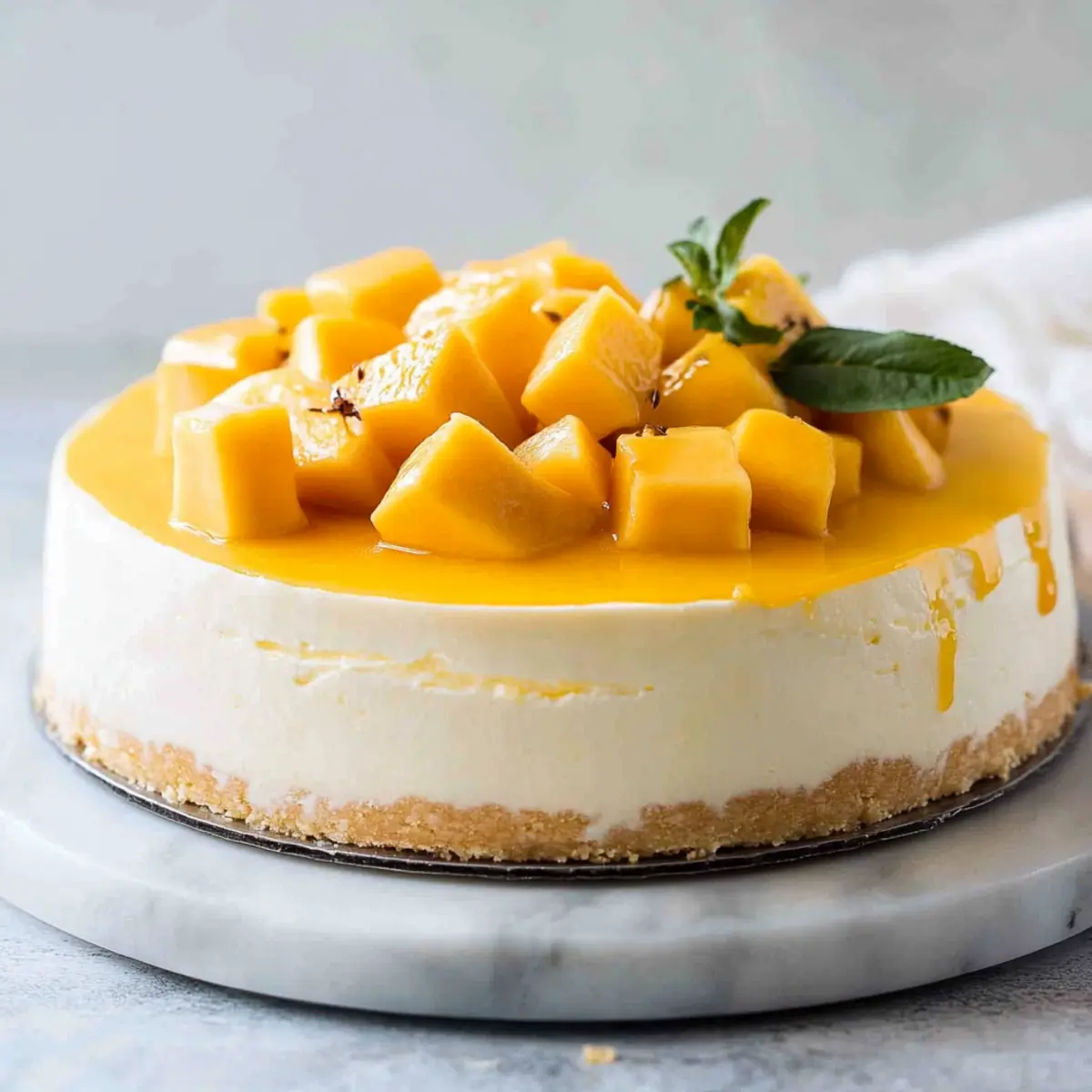 Indulge in Creamy No Bake Mango Cheesecake Bliss 4 No Bake Mango Cheesecake