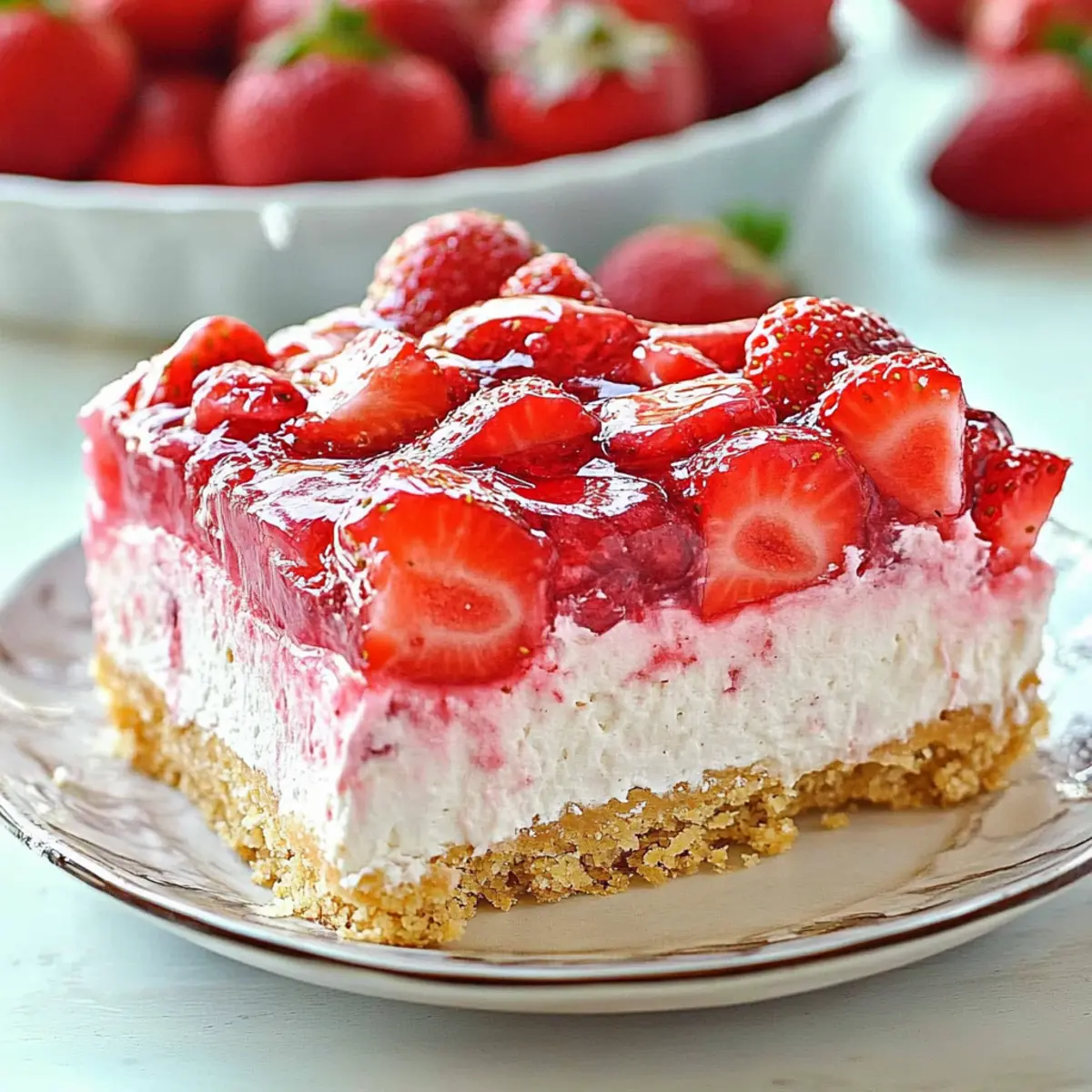 No Bake Strawberry Heaven Dessert