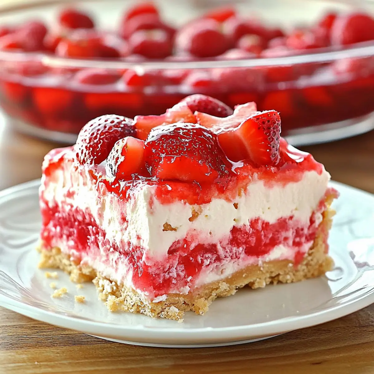 No Bake Strawberry Heaven Dessert sle9kl