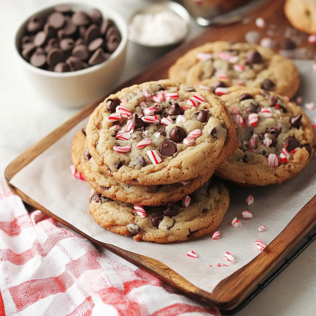 Peppermint Chocolate Chip Cookies