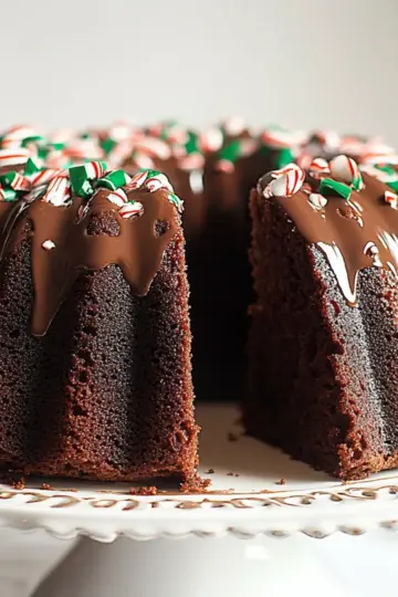 Peppermint Mocha Bundt Cake