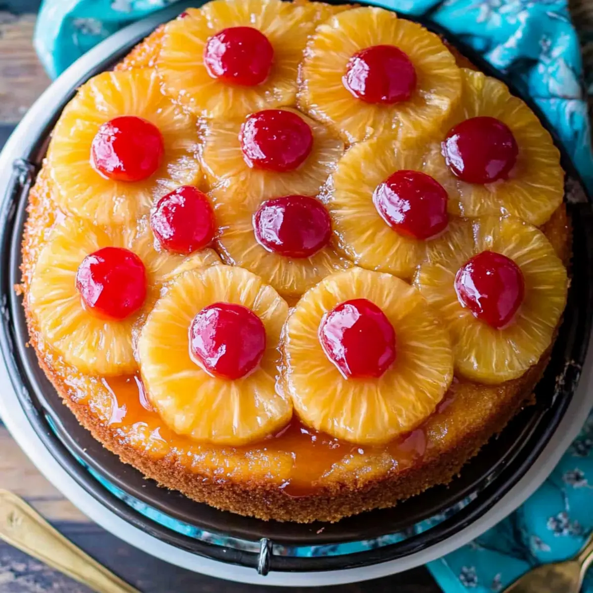 Pineapple Upside‑Down Cake