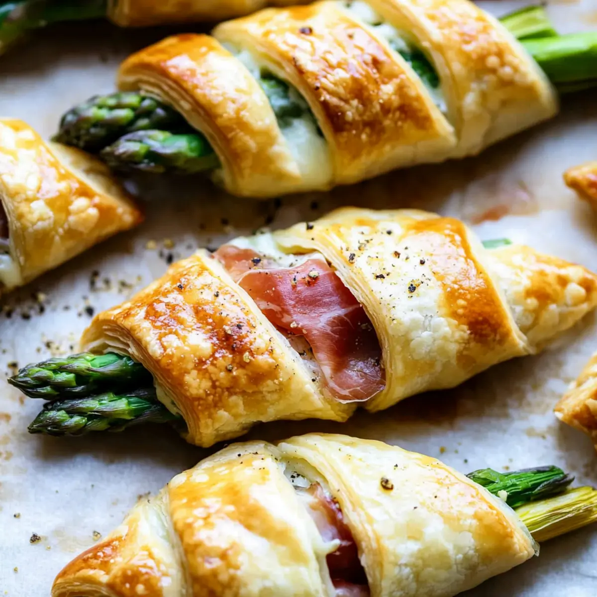 Prosciutto Asparagus Puff Pastry Bundles h8stpb