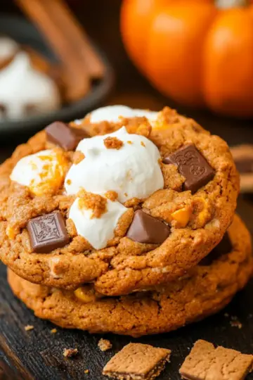Pumpkin S’mores Cookies