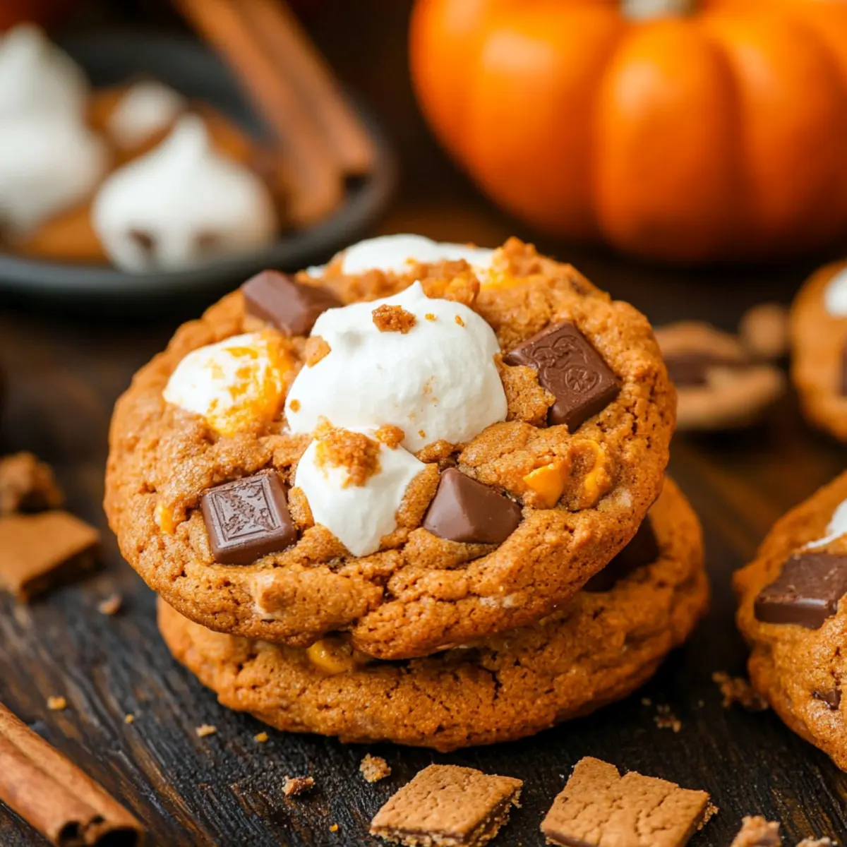 Pumpkin S’mores Cookies