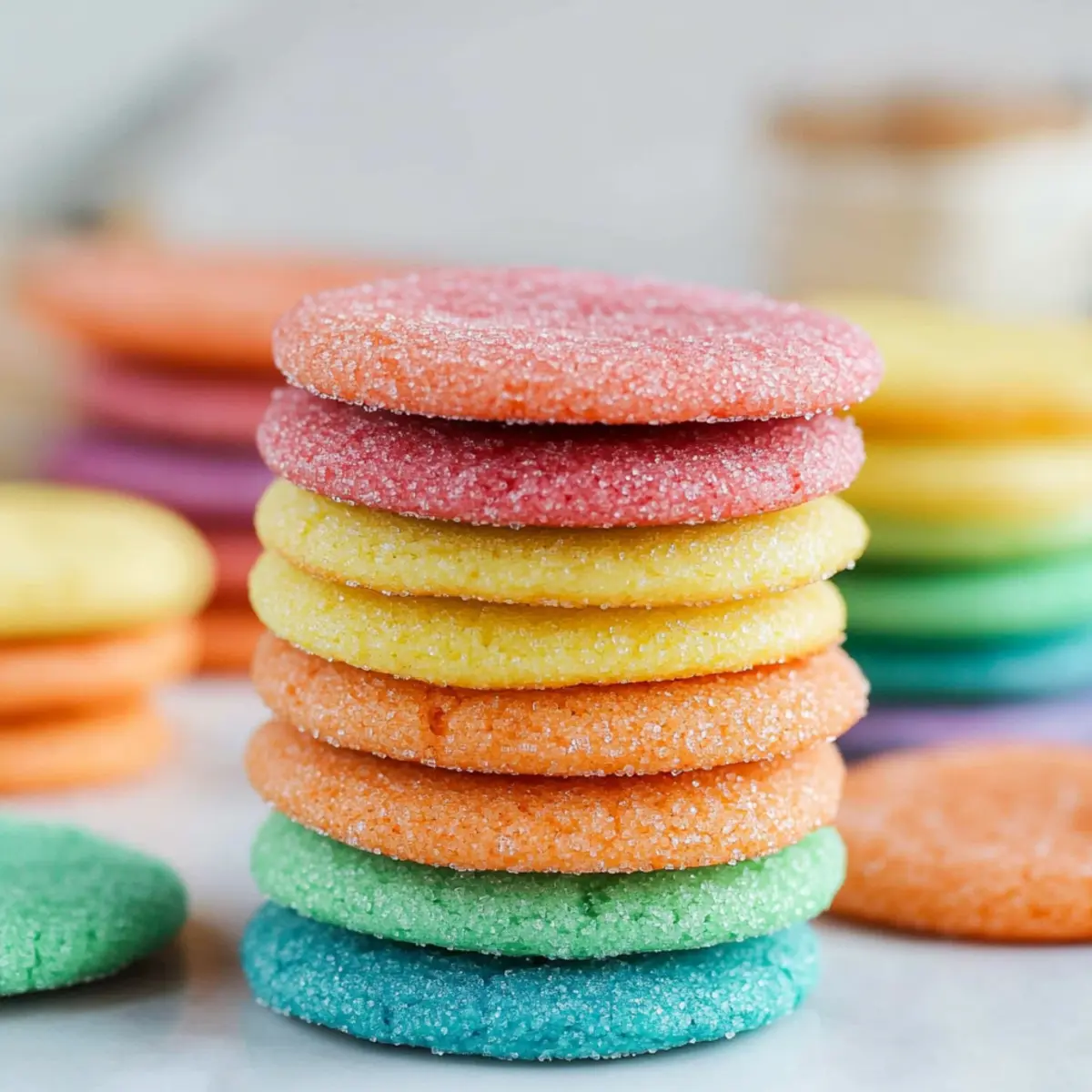 Rainbow Jello Sugar Cookies l3cbjs