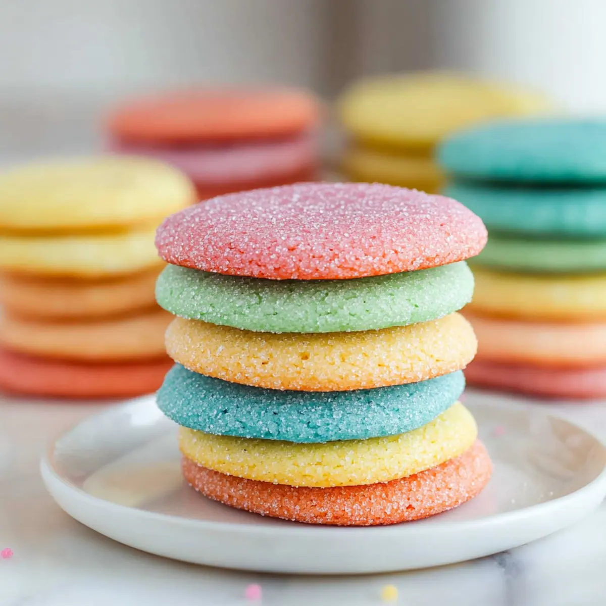 Rainbow Jello Sugar Cookies